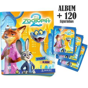 Imagem de Album de Figurinhas Disney Zootopia 2 2025 + 120 Cromos Em 24 Envelope