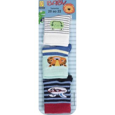 Imagem de KIT MEIA SOQUETE MENINO 20/22 - Ideal para Bebês de 8 a 12 Meses - DUC