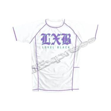 Imagem de V1 LXB AJJ Preto Secagem Rápida Rash Guard Gym Tee Levelxblack Jersey 