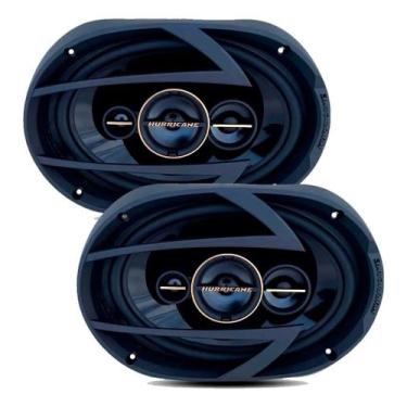 Imagem de Kit Par Alto Auto Falante 6x9 Aurum Hurricane Preto 260w Rms