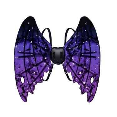 Imagem de Fantasia de Asas com LED e Música Vampiro para Festas 1 Unidade Preto Utimix