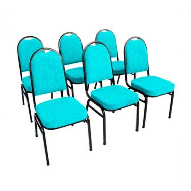 Imagem de Kit Com 6 Cadeiras Para Auditórios Linha Hotel Verde