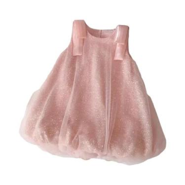 Imagem de Vestido De Bolhas Com Laço De Renda E Lantejoulas Para Meninas, Estilo
