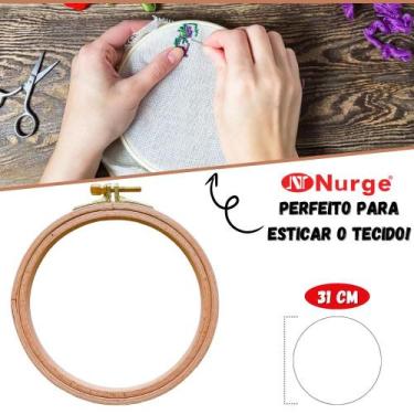 Imagem de Bastidor de Madeira para Bordado Nurge com Tarracha 31cm
