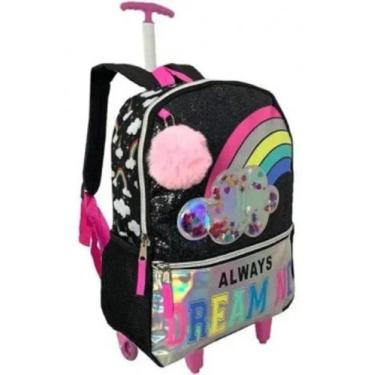 Imagem de Mochila com rodinha clio girls feminna, Preto
