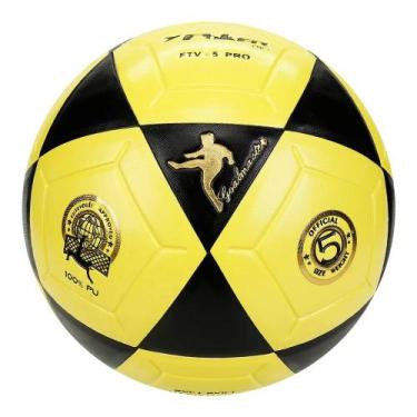 Imagem de Bola Futevôlei Poker Rio FTV-5 Pro Amarela/Preta, Amarelo