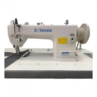 Imagem de Máquina de Costura Reta Transporte Duplo para Materiais Pesados 110V e 220V com Estante Yamata