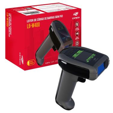 Imagem de Leitor de Código de Barras sem Fio com Bluetooth 1D 2D LB-W400BK Preto C3tech