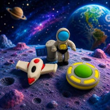 Imagem de Marmitinha de Borrachas Escolar Fantasia do Astronauta - Hique Imports
