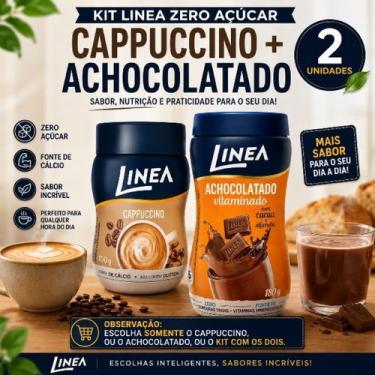 Imagem de Cappuccino Zero Açúcar Achocolatado Linea Zero Açúcar com Cacau 2 Unid
