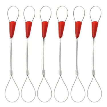 Imagem de Extrator de cabo RLECS 6 peças Ferramenta de fixação de fita de peixe de tração de fio Ferramenta de extrator de cabo portátil para fita de peixe elétrica, cabo de extrator de cabo