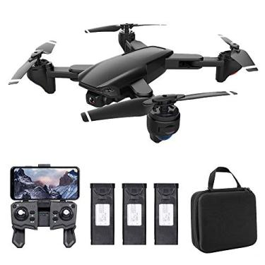 Imagem de Drone RC,SG701 RC Drone com câmera 4K HD Quadricóptero RC dobrável com modo sem cabeça Trajetória de rotação de 360 ° Voo com bolsa 3 bateria