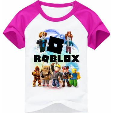Imagem de Camiseta Raglan Infantil Menina - Roblox - Mangas Pink - Visuarte