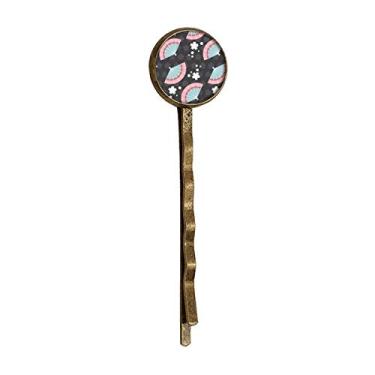 Imagem de Blue Pink Fans Japan Spots Retro Metal Hair Bobby Pin Headwear