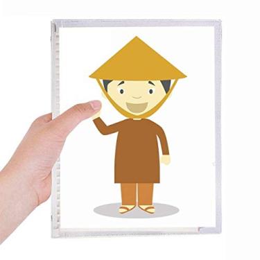 Imagem de Caderno de desenho do Vietnã de bambu com folhas soltas e diários recarregáveis