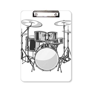 Imagem de Kit de bateria musical de música com ilustração energética placa de apoio A4