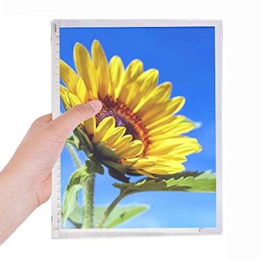 Imagem de Girassóis Blue Sky Sunshine Flower Caderno Diário Folhas Soltas Recarregável Diário Papelaria