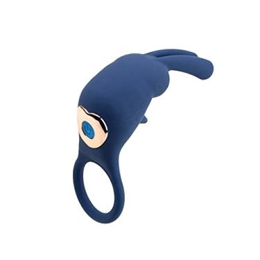 Imagem de Vibrador 10 Velocidades Galo Anéis Clitóris Estimulação Unissex Atraso Ejaculação Estimulador Erótico Zatla Shop (Azul)