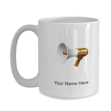 Imagem de Caneca personalizada Megafone, xícara de café Megafone, ideia de presente Megafone, copo de café Megafone personalizado, caneca de Megafone personalizada - caneca de café de 445 ml