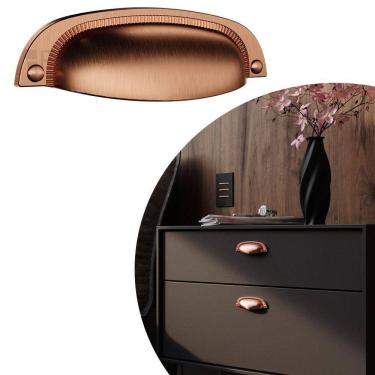 Imagem de Puxador Concha Vivaro 222 - Rose Escovado - 64MM