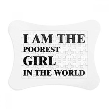Imagem de Moldura de quebra-cabeça I Am The Poorest Girl Decoração de quadro