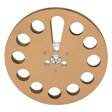 Imagem de Carretel de Fita de Gravação, Carretel Em Branco de 1/4 de 7 Polegadas 11 Furos Carretel de Liga de Alumínio Universal de Alta Resistência para Carretel Toca-fitas (Ouro)