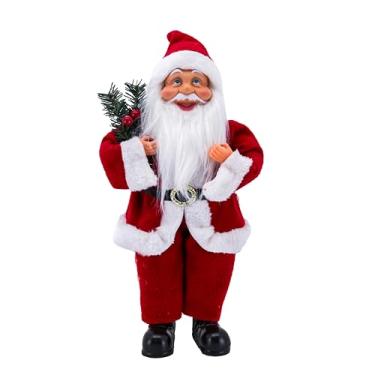 Imagem de Magizi by Tuut, Enfeite de Natal, Papai Noel Barba Iluminada, 40cm, Vinho