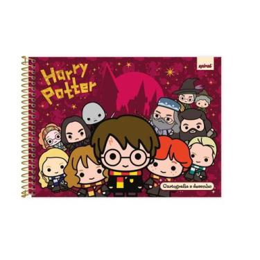 Imagem de Caderno Cartografia E Desenho Capa Dura 48 Folhas Warner Harry Potter