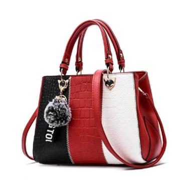 Imagem de Bolsas De Couro Para Senhoras De Grande Capacidade (Vermelho)