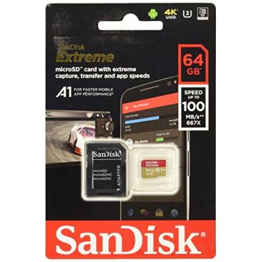 Imagem de Cartão de memória microSDXC UHS-3 64GB SanDisk Extreme SDSQXAF-064G-GN6MA