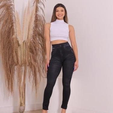 Imagem de Calça Legging Premium Fake Emita Jeans Tendencia-Feminino