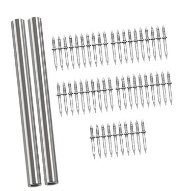 Imagem de Ioensy Unhas de cimento de duas cabeças com ferramenta de manga específica para móveis, artesanato faça você mesmo, sofás, cabeceiras, 50 peças