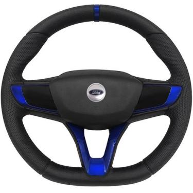 Imagem de Volante Esportivo Del Rey Pampa Ford + Cubo - Poliparts, Azul