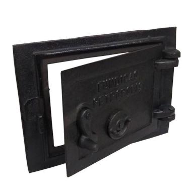 Imagem de Porta Ferro Fundido Fornalha-cinzeiro Fogão A Lenha. 28x35cm