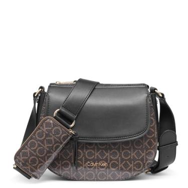 Imagem de Calvin Klein Bella Novelty Crossbody, Patente marrom/cáqui/preta, One Size