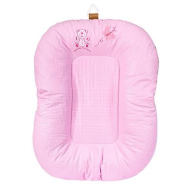Imagem de Almofada ninho para banho do bebê ursinho - impermeavel - menino/menin