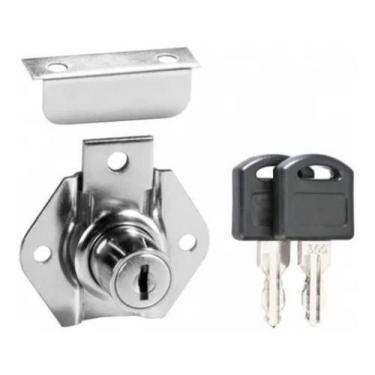 Imagem de Fechaduras Chaves 22mm Porta Gaveta Armário Móveis 8 Peças - Ferragens