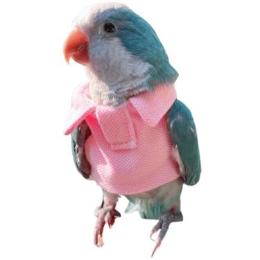Imagem de CXYYXF Fantasia de pássaro, fralda de pássaro, roupa de avião, rosa, roupa de pássaro, cosplay, acessório para fotos para papagaios, periquito, periquito, calopsita, animais pequenos (sem fralda, G)