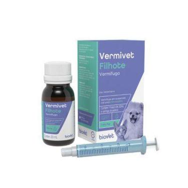 Imagem de Vermífugo Vermivet Cães E Gatos Filhotes 20ml  - Biovet
