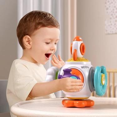 Imagem de Brinquedo Sensorial Bebe Infantil Montessori Cubo De Atividades Educativo 6 Em 1