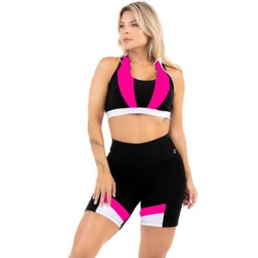 Imagem de Conjunto De Academia Short E Top Feminino Grosso Não Marca - HYPE MODA