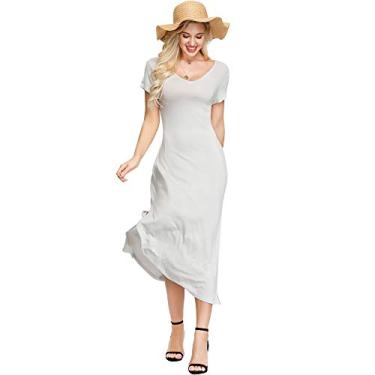 Imagem de INK+IVY Vestidos femininos de pijama, Cinza, PP