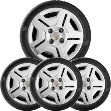 Imagem de 4x Calota CELTA CORSA CLASSIC Aro 13 Prata com Logo 132cb - Grid