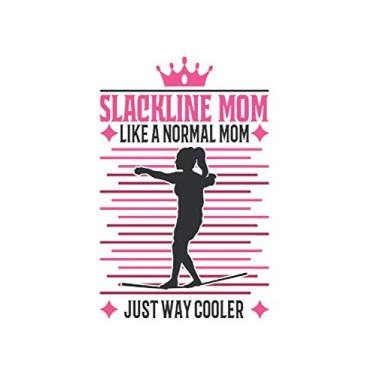 Imagem de Slackline Notizbuch: Slackline Mom Slacklining Slackliner Gymnastik / 6x9 Zoll / 120 karierte Seiten Seiten