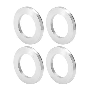 Imagem de INFINAUTO Anéis centralizados no cubo da roda do carro OD 100,1 mm para ID 63,6 mm eixo central de rodas amortecedores Hubrings liga de alumínio tom prata durável