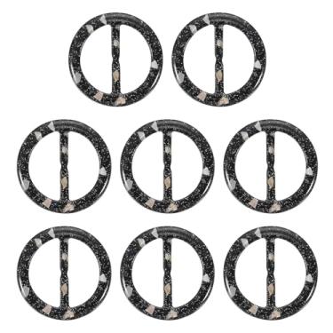 Imagem de PATIKIL Clipe de anel de cachecol, clipe de camiseta redonda de resina, anel moderno, cachecóis, fivela, para decoração de roupas femininas, 2", Resina, Liga metálica.