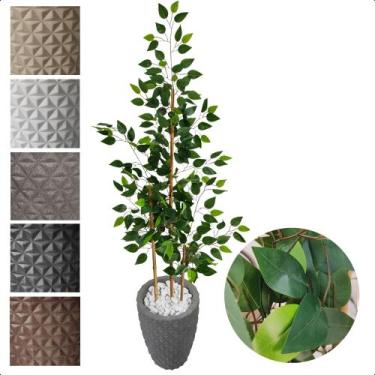 Imagem de Bambu Da Sorte 150cm Planta Artificial Com Vaso Decorativo - Flor de M