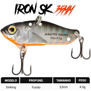 Imagem de Isca Artificial Albatroz Ferrinho Iron Vibe 4,5g 35mm Cor 02 Cinza Fun