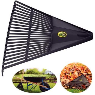 Imagem de Rastelo Jardim Tramontina 54cm Vassoura Plástica Preta 22 Dentes Reste