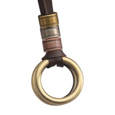 Imagem de Jeniiahua Colar longo com pingente feminino vintage ajustável com contas Y gargantilha estilo étnico hippie, Couro sintético, Sem Pedra Preciosa